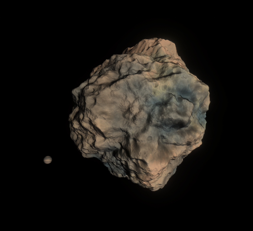 View of Ambar from space. Baltia is visible in the background to its left.